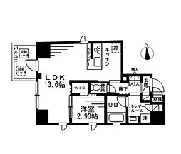 東京メトロ銀座線 稲荷町駅 徒歩5分の賃貸マンション 8階1LDKの間取り