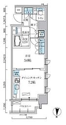 都営大江戸線 両国駅 徒歩7分の賃貸マンション 4階1DKの間取り