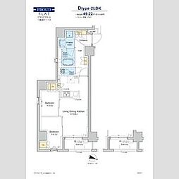 JR総武本線 新日本橋駅 徒歩6分の賃貸マンション 10階2LDKの間取り