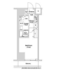 東京メトロ日比谷線 入谷駅 徒歩5分の賃貸マンション 3階1Kの間取り
