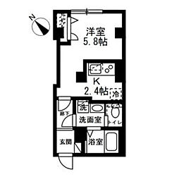 東京メトロ半蔵門線 押上駅 徒歩5分の賃貸マンション 1階ワンルームの間取り