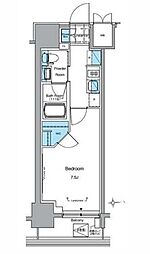 東京メトロ銀座線 稲荷町駅 徒歩6分の賃貸マンション 3階1DKの間取り