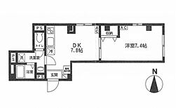都営大江戸線 両国駅 徒歩4分の賃貸マンション 3階1DKの間取り