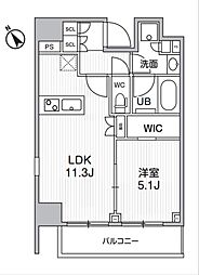 都営浅草線 浅草橋駅 徒歩3分の賃貸マンション 12階1LDKの間取り