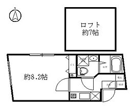 東京メトロ日比谷線 入谷駅 徒歩4分の賃貸マンション 5階1Kの間取り