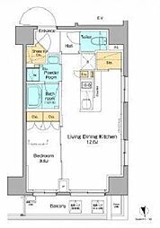 東京メトロ銀座線 浅草駅 徒歩8分の賃貸マンション 7階1LDKの間取り