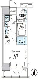 都営浅草線 本所吾妻橋駅 徒歩10分の賃貸マンション 7階ワンルームの間取り