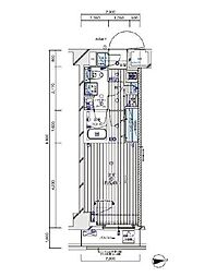 東京メトロ日比谷線 入谷駅 徒歩10分の賃貸マンション 5階1Kの間取り