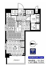 都営大江戸線 両国駅 徒歩5分の賃貸マンション 6階1LDKの間取り