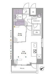 JR山手線 上野駅 徒歩3分の賃貸マンション 12階1LDKの間取り