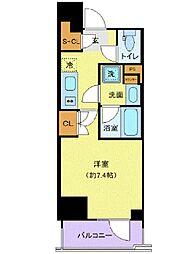 東京メトロ銀座線 浅草駅 徒歩4分の賃貸マンション 5階1Kの間取り