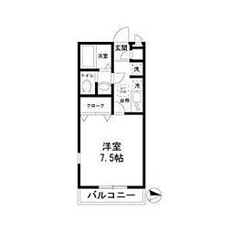 京成押上線 京成曳舟駅 徒歩8分の賃貸アパート 3階1Kの間取り