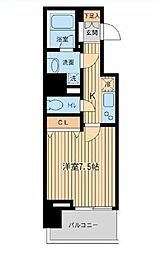 都営浅草線 本所吾妻橋駅 徒歩3分の賃貸マンション 4階1Kの間取り