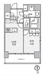 東京メトロ銀座線 田原町駅 徒歩7分の賃貸マンション 11階1LDKの間取り