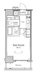 都営大江戸線 両国駅 徒歩4分の賃貸マンション 11階1Kの間取り
