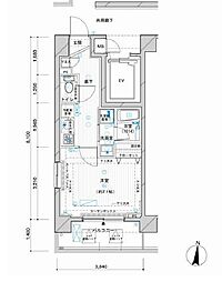 東京メトロ半蔵門線 押上駅 徒歩4分の賃貸マンション 3階1Kの間取り