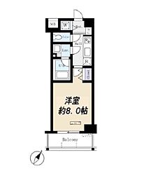 東武伊勢崎線 曳舟駅 徒歩10分の賃貸マンション 7階1Kの間取り