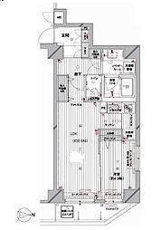 都営浅草線 蔵前駅 徒歩4分の賃貸マンション 2階1LDKの間取り