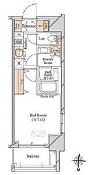 ブランシエスタ両国 3階1Kの間取り