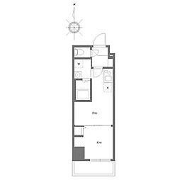 東京メトロ日比谷線 入谷駅 徒歩5分の賃貸マンション 5階1DKの間取り