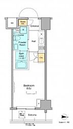 都営浅草線 本所吾妻橋駅 徒歩3分の賃貸マンション 2階1Kの間取り