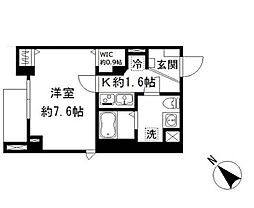 都営大江戸線 蔵前駅 徒歩3分の賃貸マンション 1階1Kの間取り