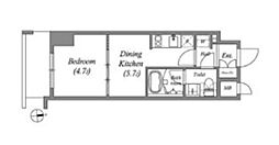 JR総武線 浅草橋駅 徒歩5分の賃貸マンション 4階1DKの間取り