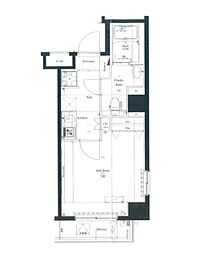 都営浅草線 本所吾妻橋駅 徒歩6分の賃貸マンション 7階1Kの間取り