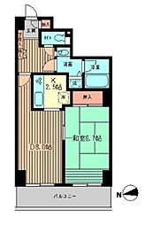 京成本線 日暮里駅 徒歩6分の賃貸マンション 5階1LDKの間取り