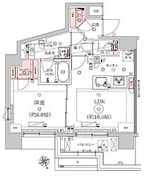 東武伊勢崎線 東向島駅 徒歩3分の賃貸マンション 6階1LDKの間取り