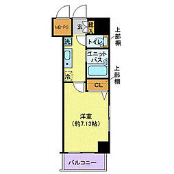 都営新宿線 馬喰横山駅 徒歩3分の賃貸マンション 6階1Kの間取り