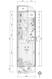 JR京浜東北・根岸線 日暮里駅 徒歩7分の賃貸マンション 3階1Kの間取り