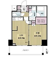 アデニウム東日本橋 1LDKの間取図画像