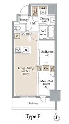 JMF-Residence浅草橋三丁目 2LDKの間取図画像