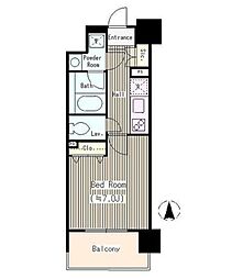 パークフィルヴェール 1Kの間取図画像