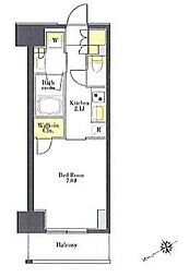 プライムメゾン浅草橋 1Kの間取図画像