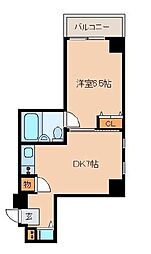 ONEROOFRESIDENCE浅草橋 2DKの間取図画像
