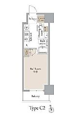 JMF-Residence浅草橋三丁目 1Kの間取図画像