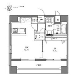 ラドゥセール秋葉原 1LDKの間取図画像