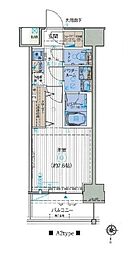 オーキッドレジデンス森下 1Kの間取図画像