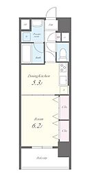 MizuhoFlats 1DKの間取図画像