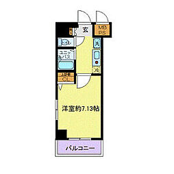 ヴェルト日本橋3 1Kの間取図画像