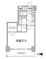 アデニウム東日本橋 1Kの間取図画像