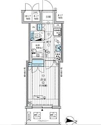 ランドステージ両国 1Kの間取図画像