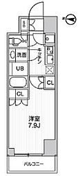 ガリシア森下5 1Kの間取図画像