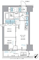 PARKAXIS東日本橋 2DKの間取図画像