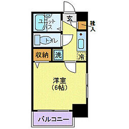 スカイコート東日本橋 1Kの間取図画像