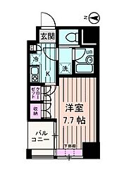 アムス馬喰町 1Kの間取図画像