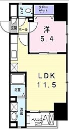 ボストーク・ネオ 1LDKの間取図画像