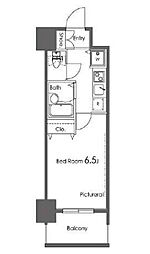 カスタリア東日本橋3 1Kの間取図画像